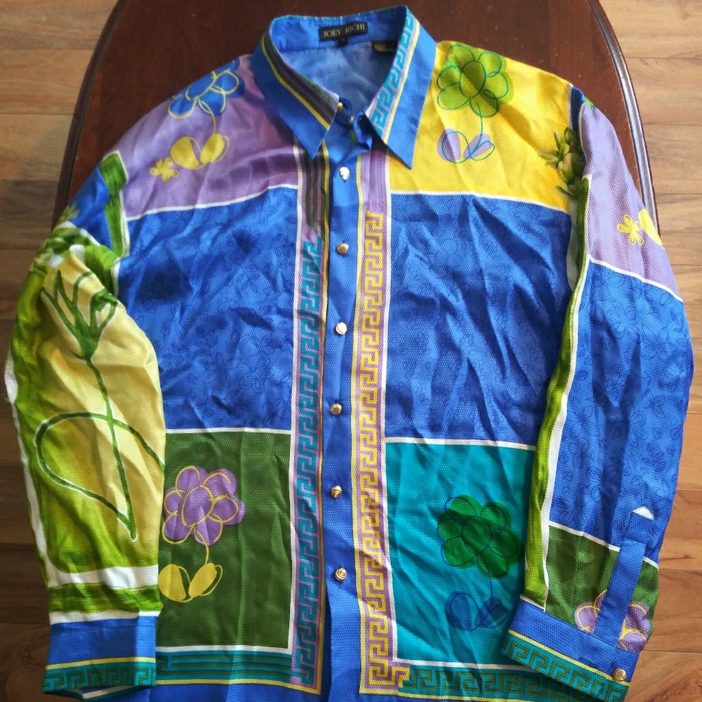 1990's Joey Richi Silk Couture Shirt